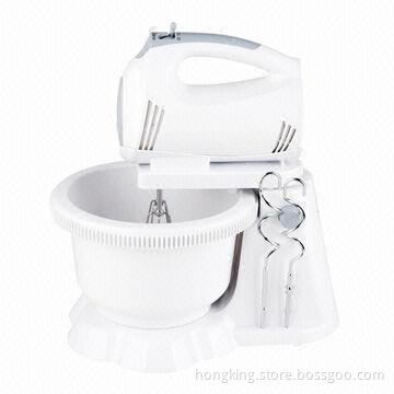 Hand Mixer with 300W and Stand Bowl, Egg Beater, Dough Maker, Blender Function